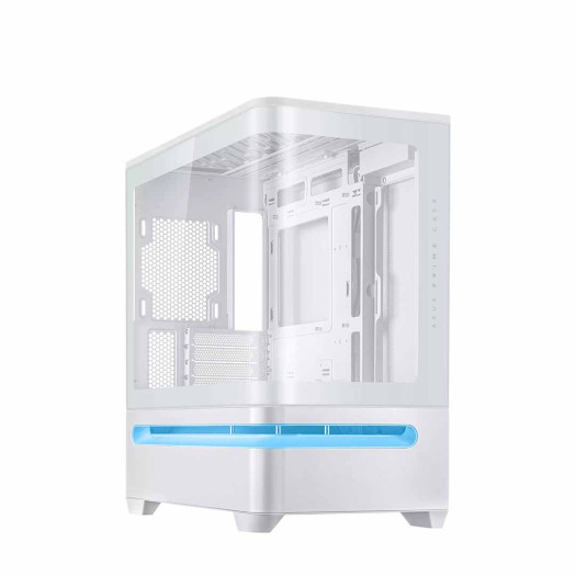 ASUS PRIME AP202 Micro ATX Computer Case, Up to 360mm Radiator, Supports Up to 420mm Max GPU, Top & Bottom Removable Dust Filters, White | 90DC00P3-B19000